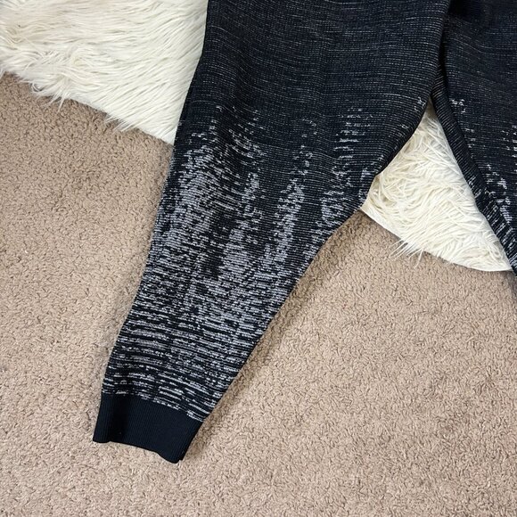 Adidas ZNE Pulse Knit Joggers Black Gray Drawstring Pants Men's Large - Picture 2 of 7